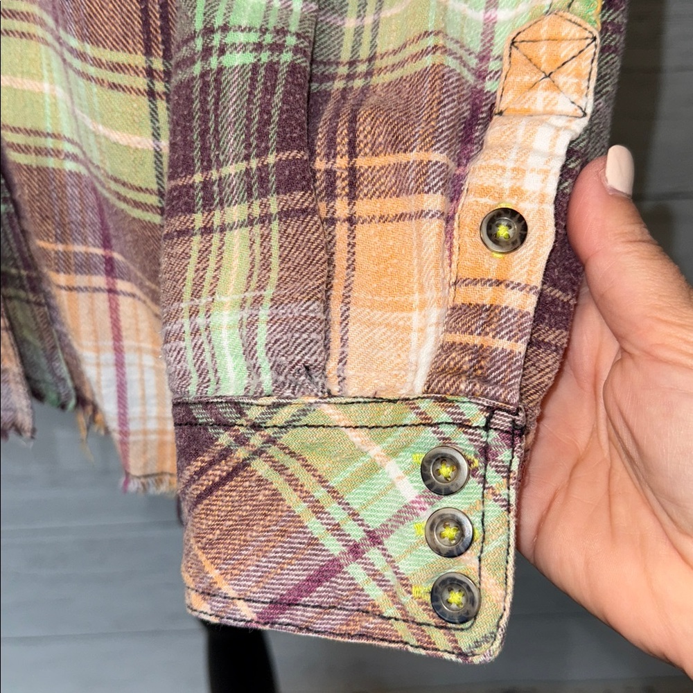 BDG Robbie Plaid Flannel Button-Up Shirt - Picture 3 of 7